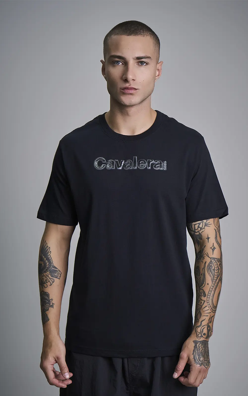 T-SHIRT CAVALERA INDIE SHADOW EMBOSSMENT