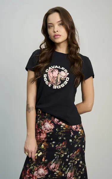 CAMISETA CAVALERA SLIM FLOWERS