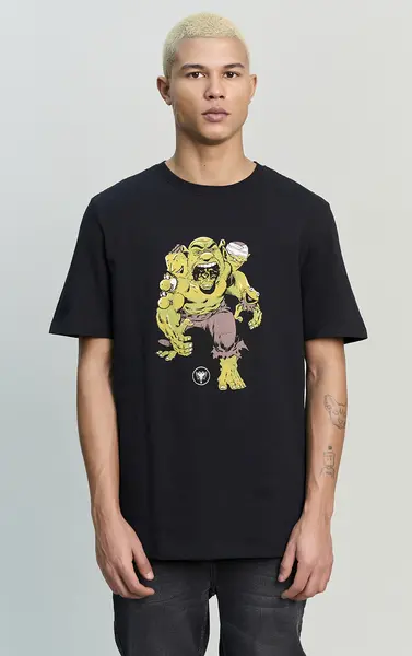 T-SHIRT CAVALERA INDIE GREEN CHARACTERS