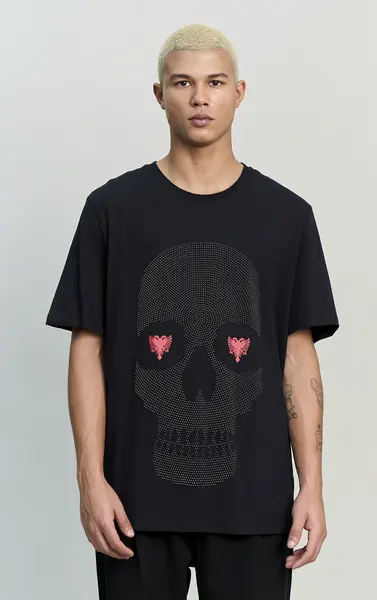 T-SHIRT CAVALERA COMFORT GLITTER SKULL