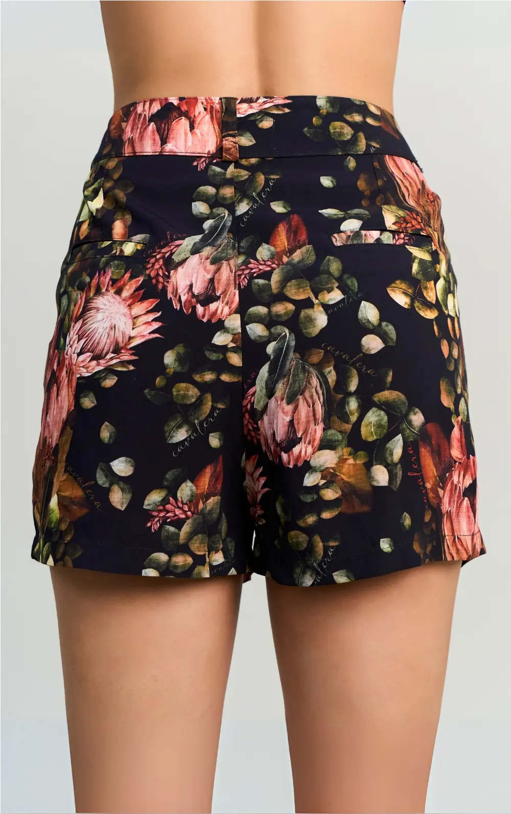 SHORT CAVALERA FLORAL DE ALFAIATARIA