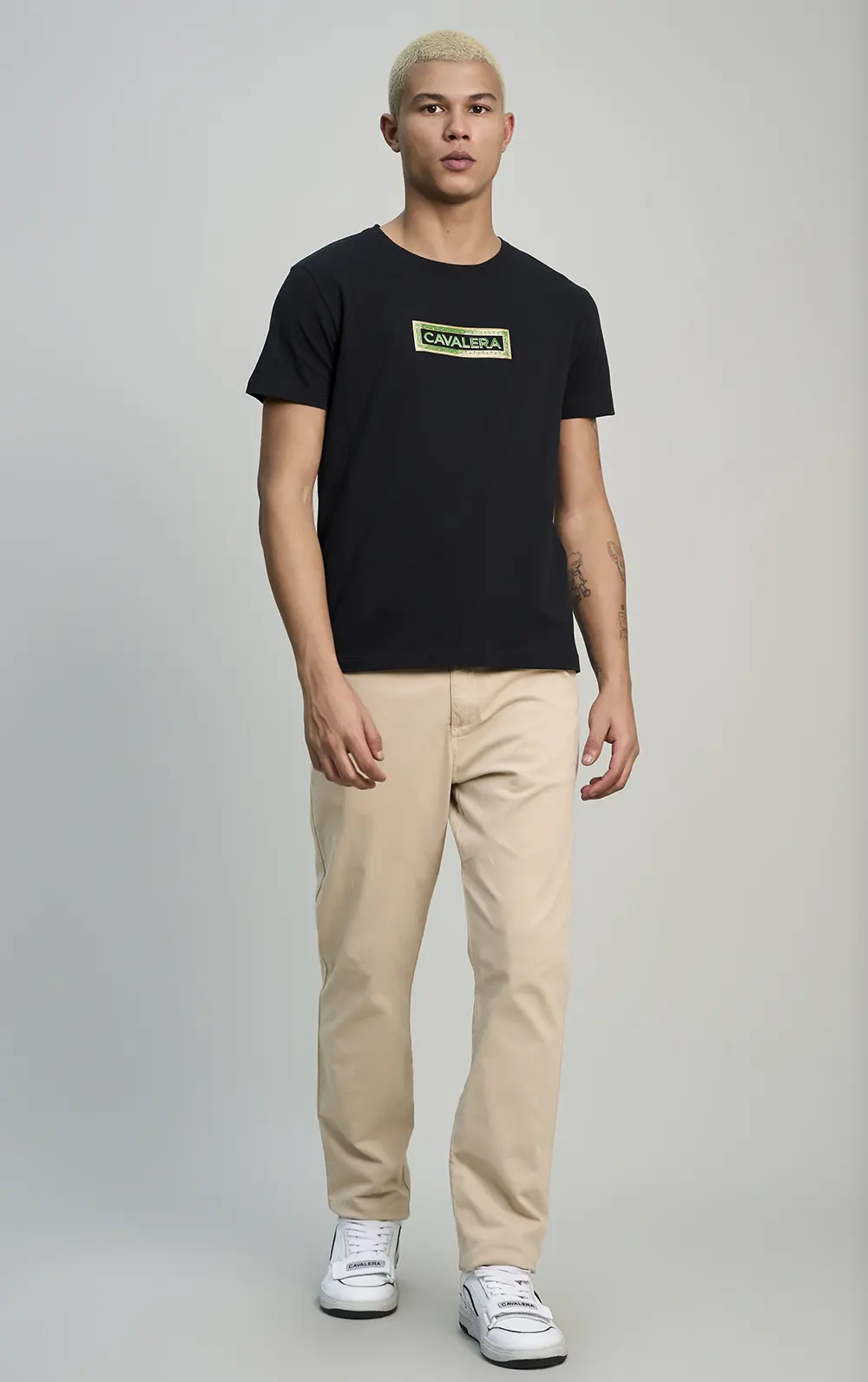 T-SHIRT CAVALERA SLIM COTTON METAL LOG