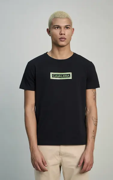 T-SHIRT CAVALERA SLIM COTTON METAL LOG