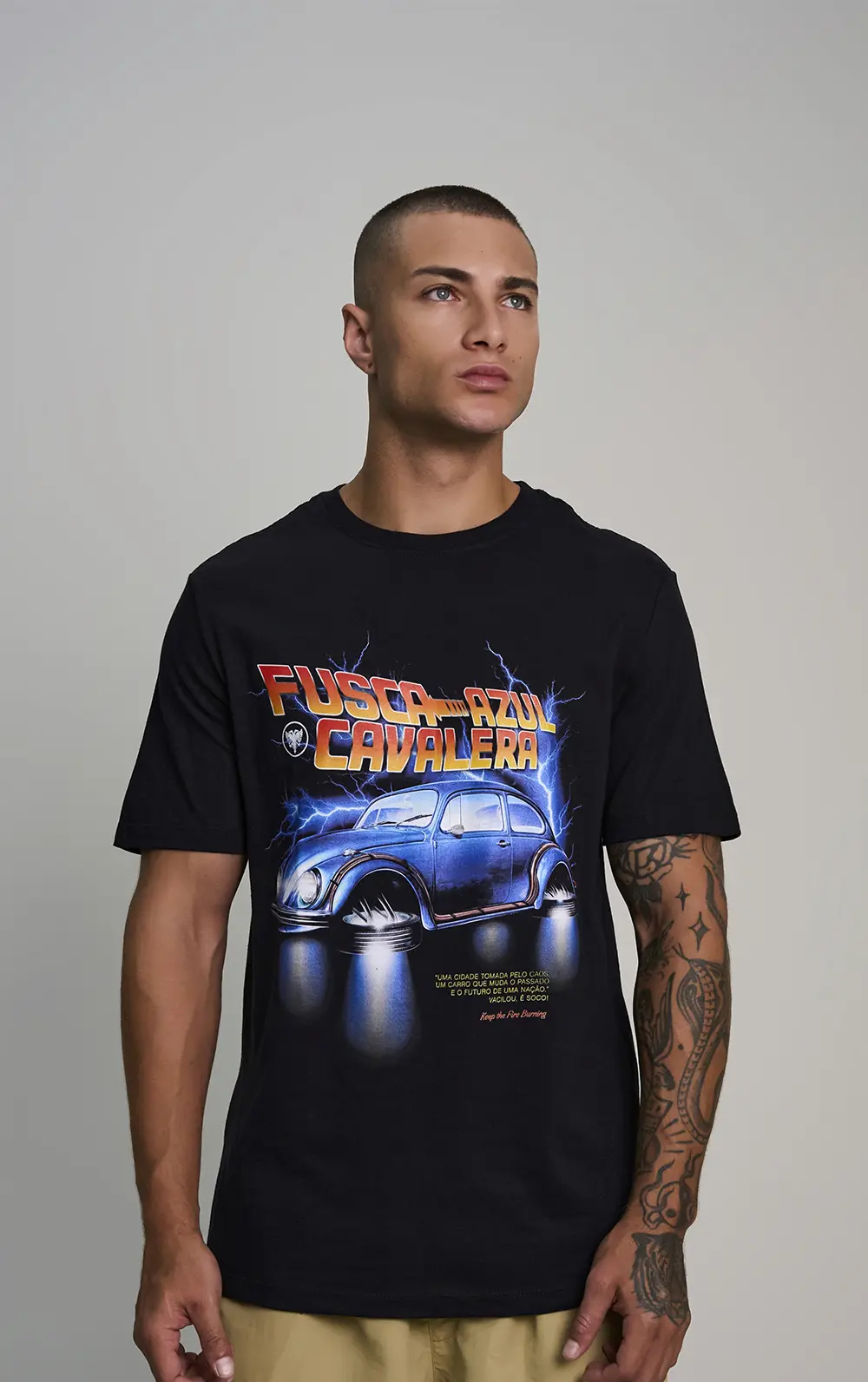 T-SHIRT CAVALERA INDIE FUSCA AZUL