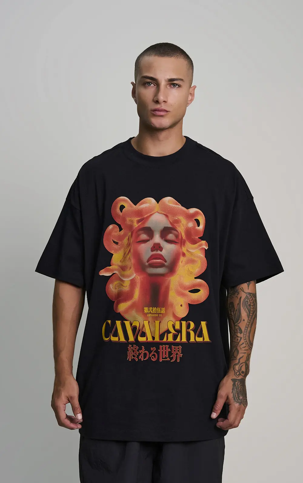 T-SHIRT CAVALERA OVERSIZED MEDUSA