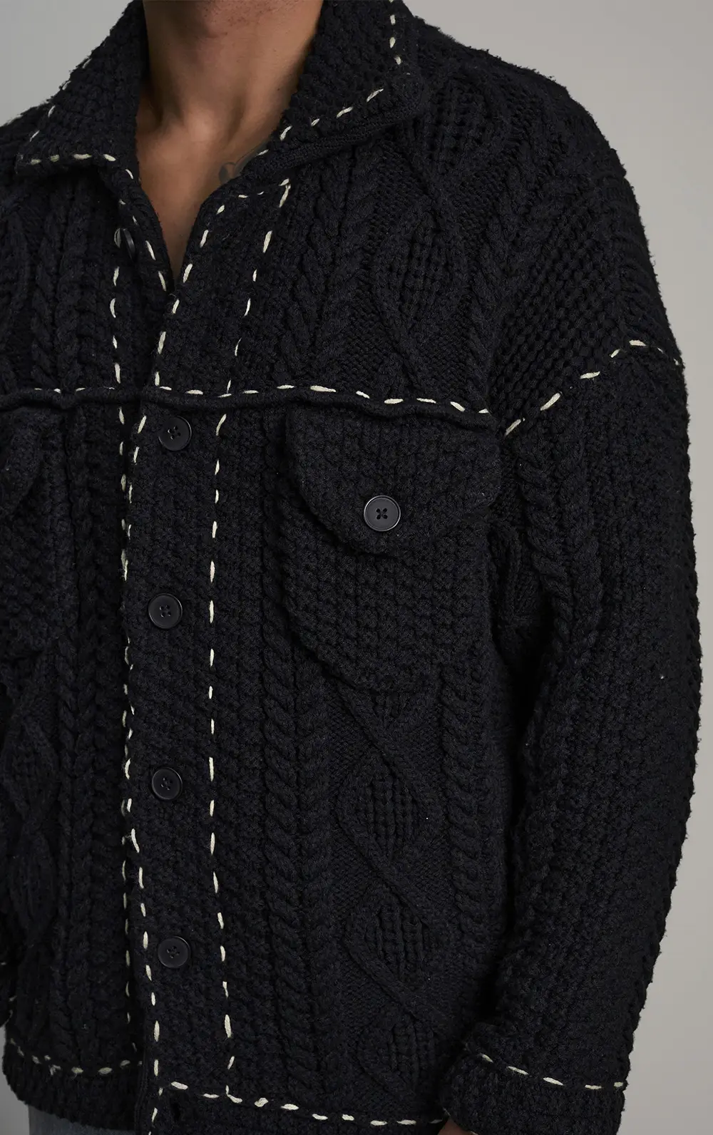 CARDIGAN TRICOT IRLANDÊS