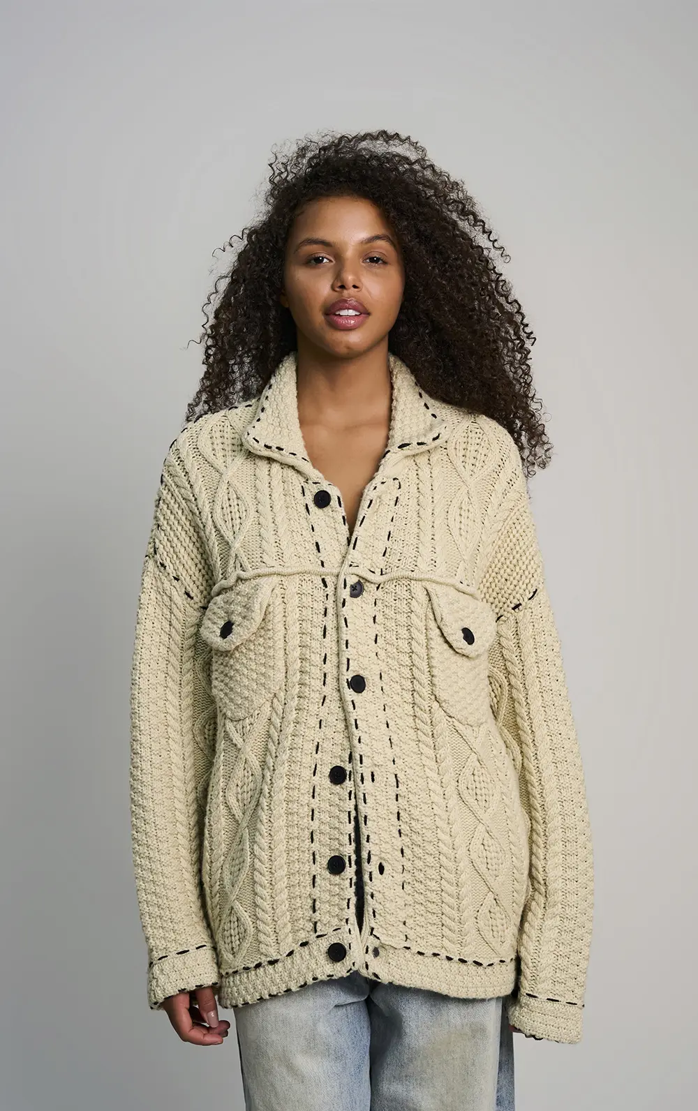 CARDIGAN TRICOT IRLANDÊS