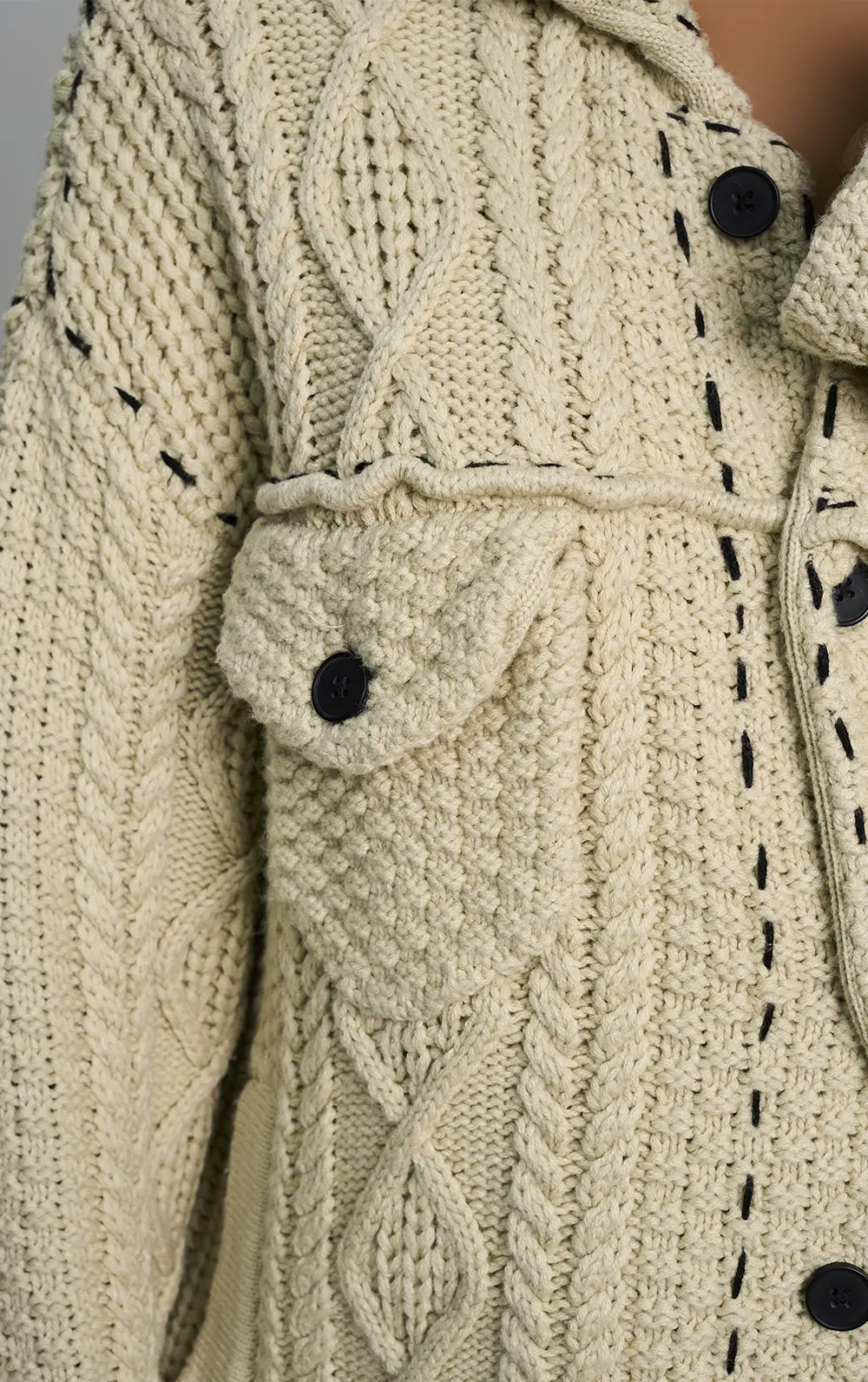 CARDIGAN TRICOT IRLANDÊS