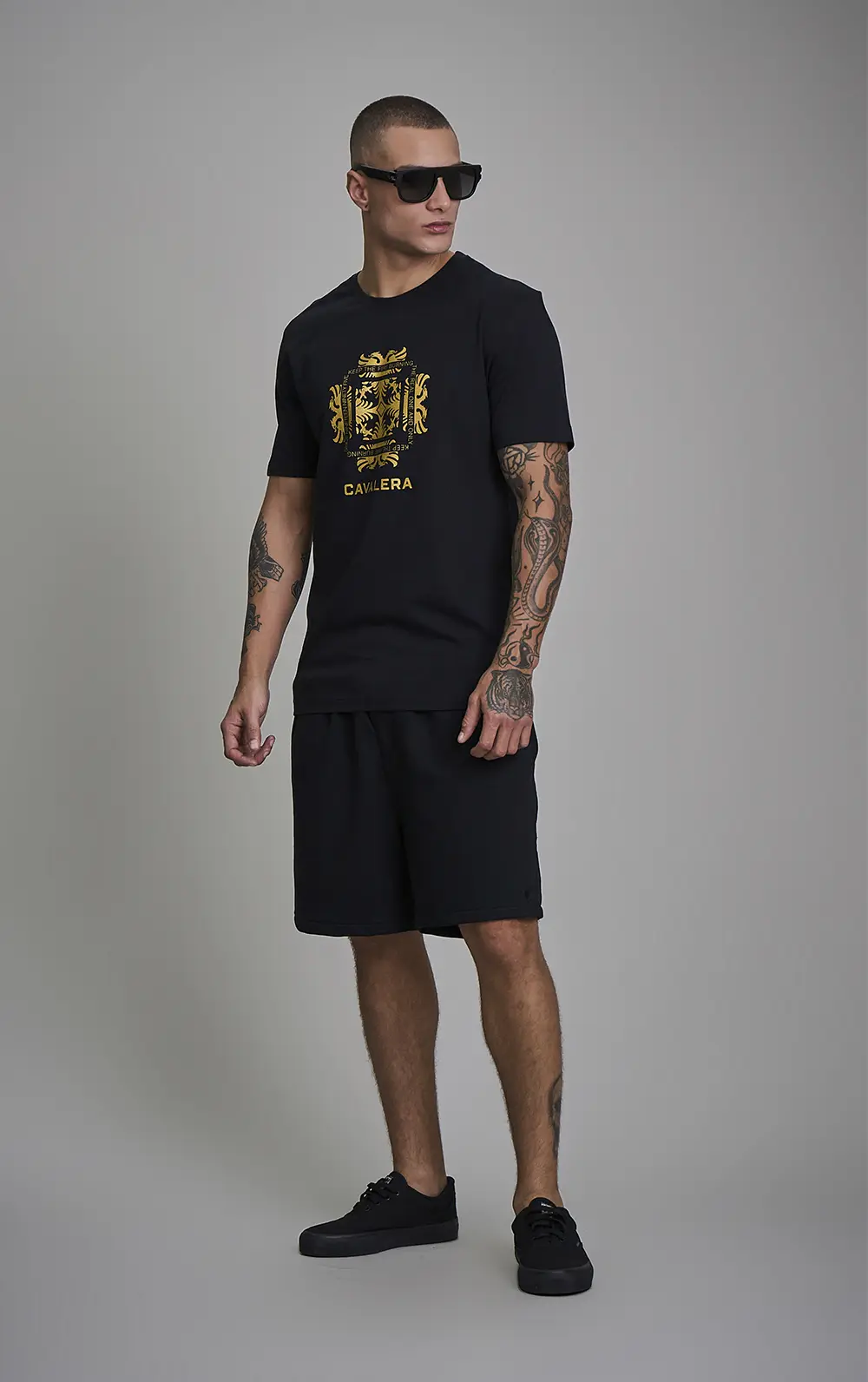 T-SHIRT CAVALERA INDIE ÁGUIAS METALIZADA