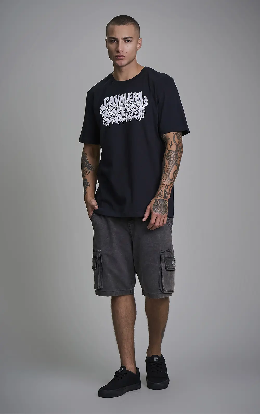 T-SHIRT CAVALERA INDIE UNITED SKULLS