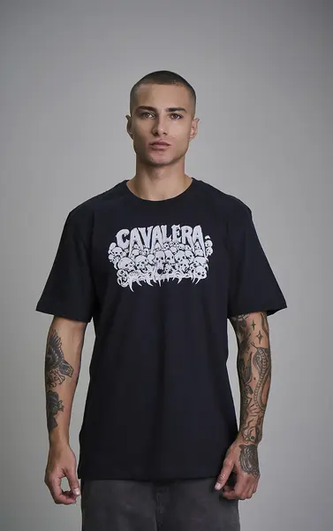 T-SHIRT CAVALERA INDIE UNITED SKULLS