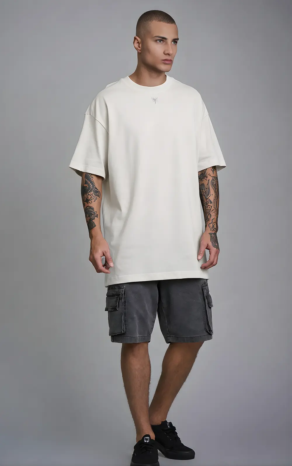 T-SHIRT CAVALERA OVERSIZED ÁGUIA BORDADA