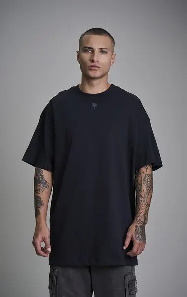 T-SHIRT CAVALERA OVERSIZED ÁGUIA BORDADA