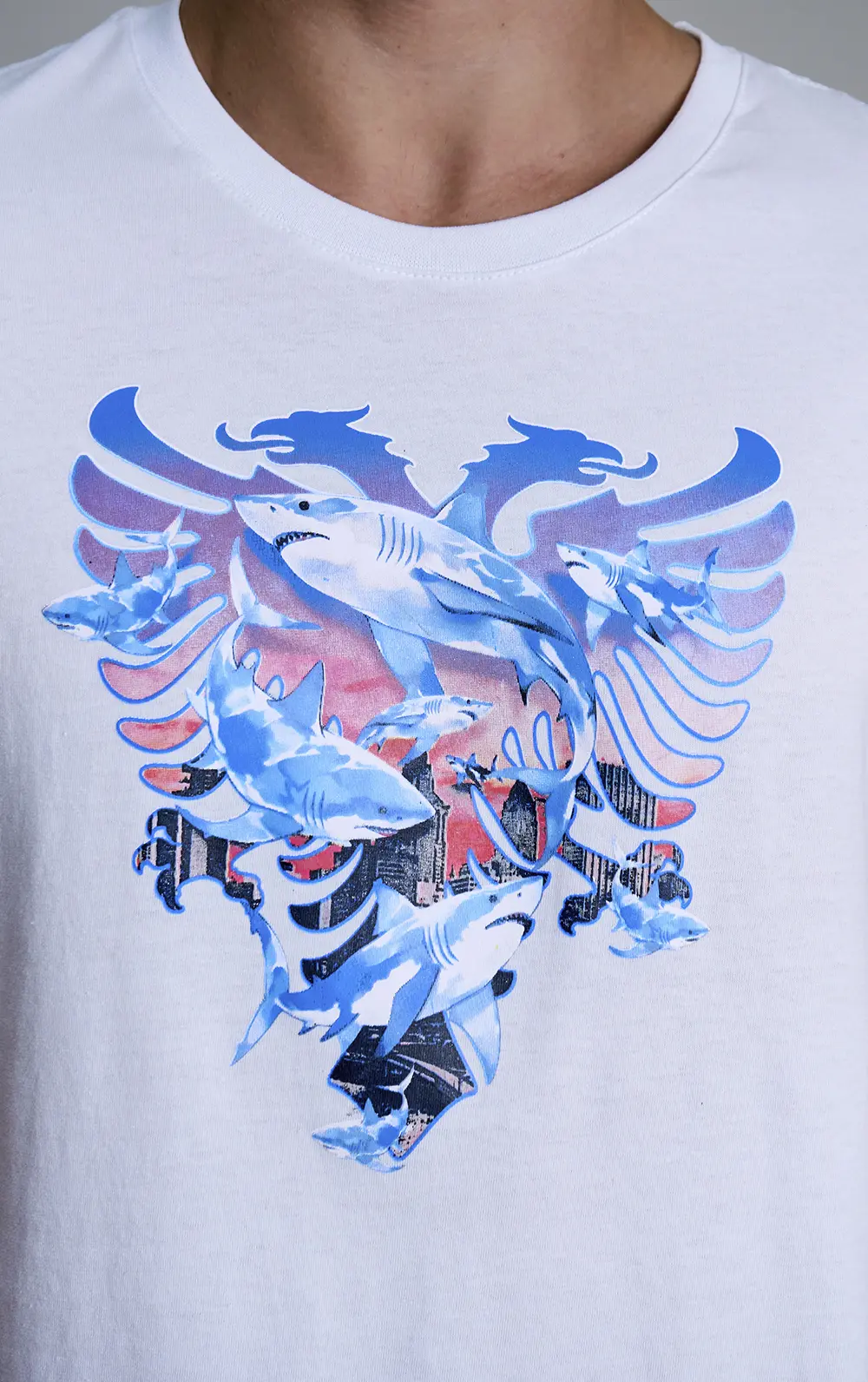 T-SHIRT CAVALERA INDIE SHARK CITY