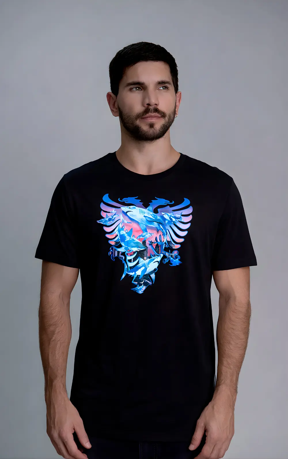 T-SHIRT CAVALERA INDIE SHARK CITY