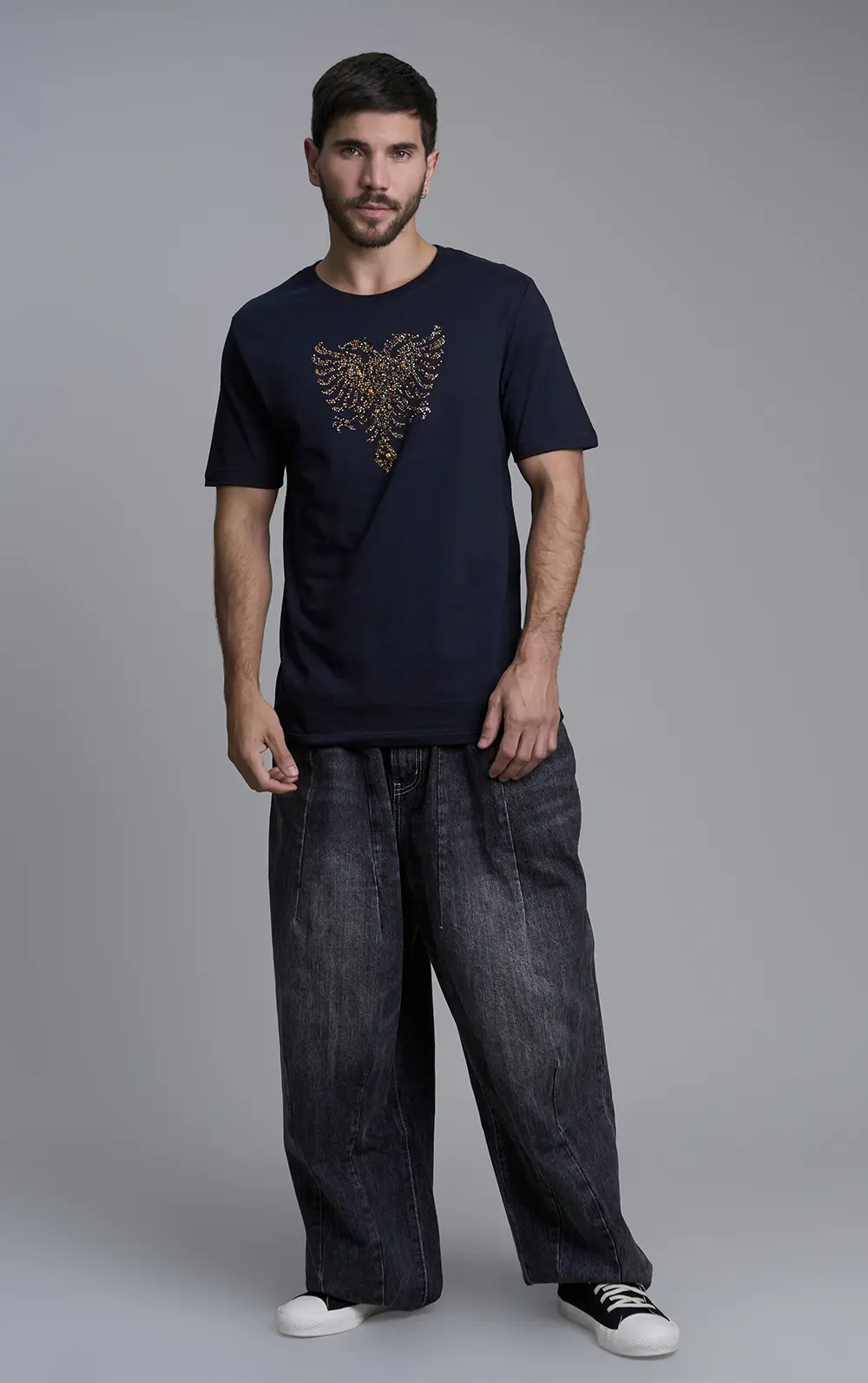 T-SHIRT CAVALERA SLIM PEDRARIA APLIC.