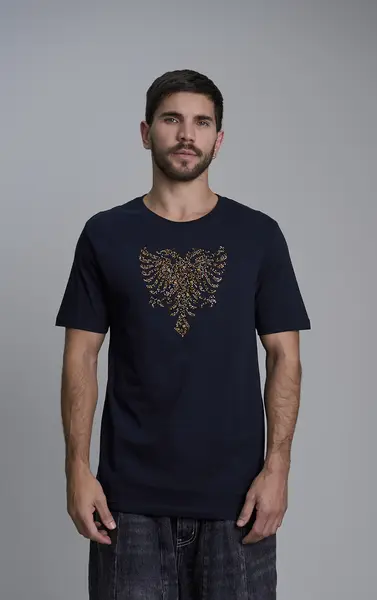 T-SHIRT CAVALERA SLIM PEDRARIA APLIC.