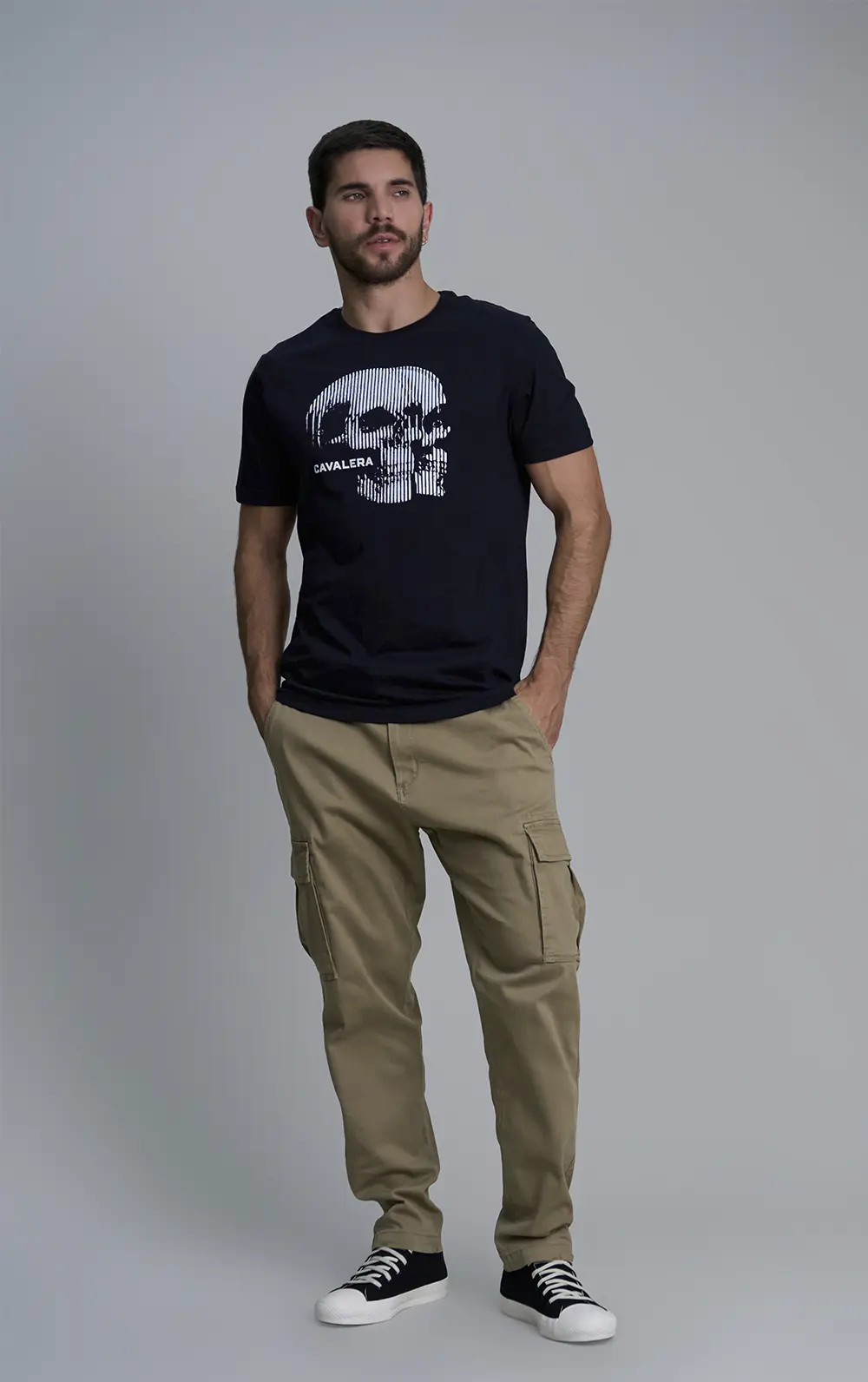 T-SHIRT CAVALERA INDIE RELIEF SKULL