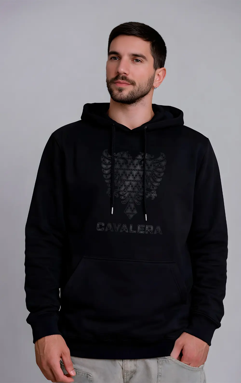 MOLETOM CAVALERA C/ CAPUZ RELIEF EAGLE