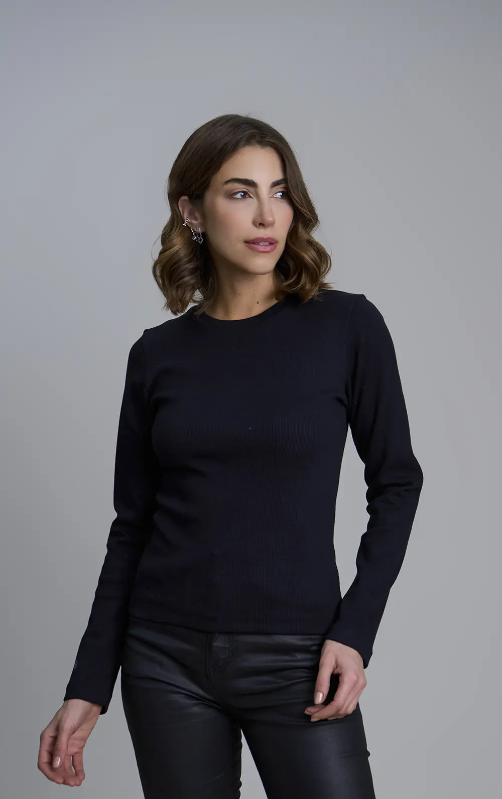 BLUSA CAVALERA MANGA LONGA CANELADA