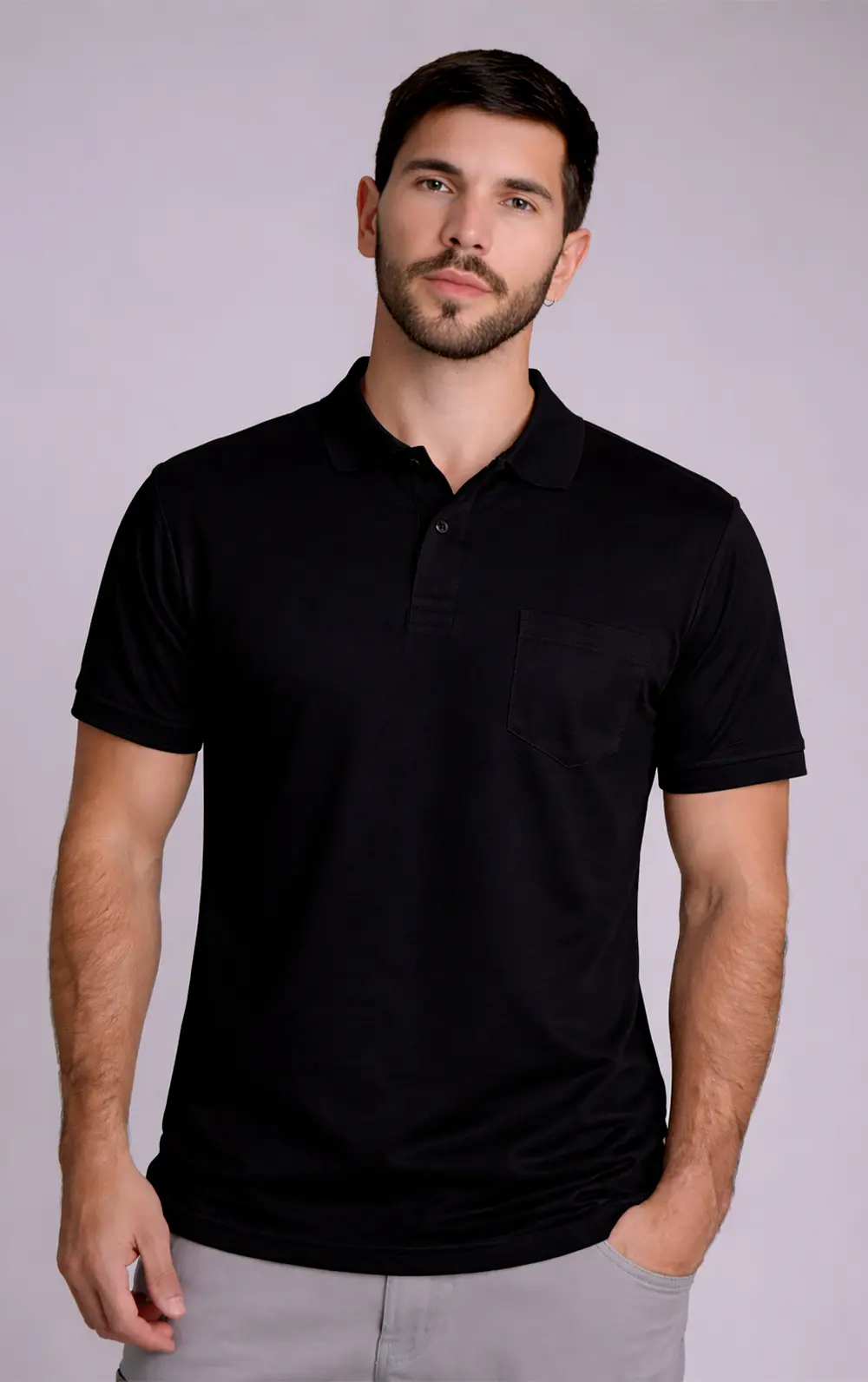 POLO BÁSICA CAVALERA COM BOLSO