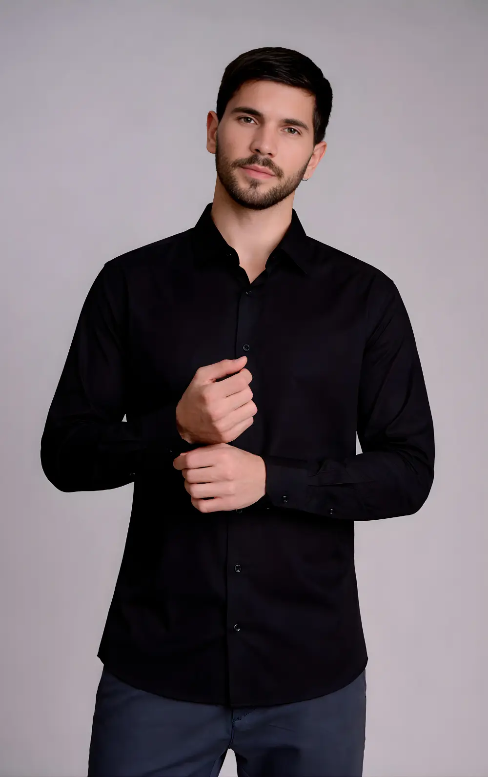 CAMISA CAVALERA M/L COM ELASTANO