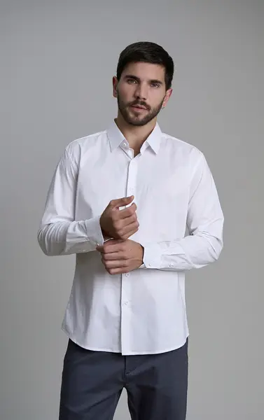 CAMISA CAVALERA M/L COM ELASTANO