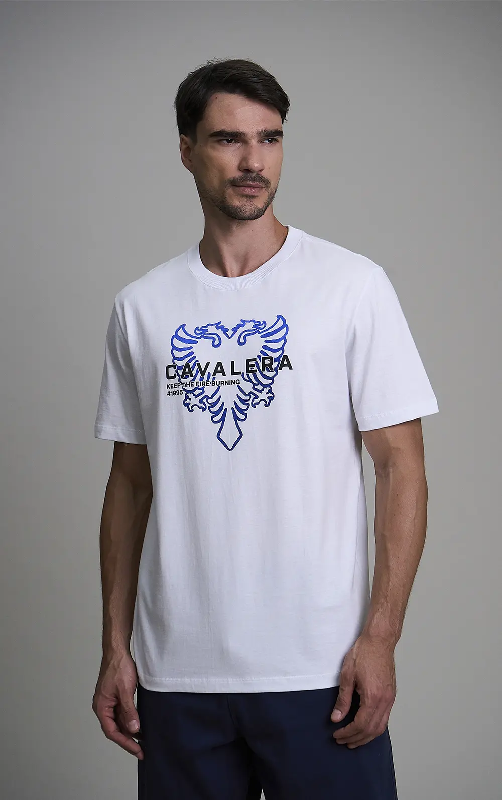 T-SHIRT CAVALERA SLIM BLUE FOIL
