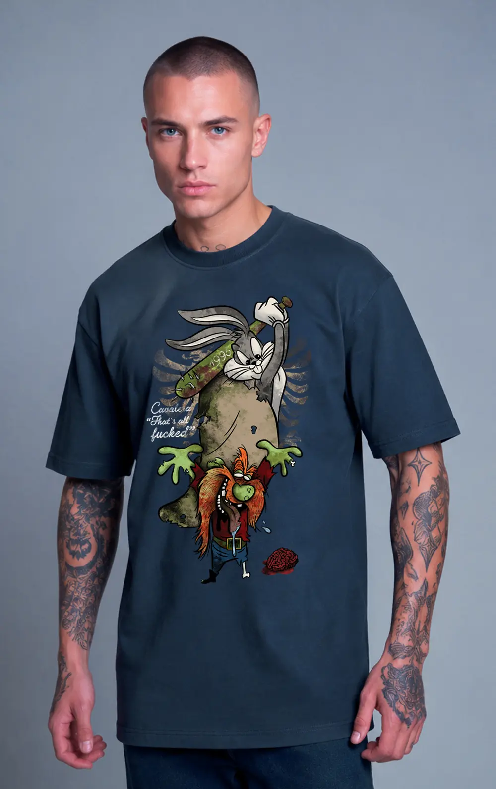 T-SHIRT CAVALERA STREETWEAR RABBIT REBEL