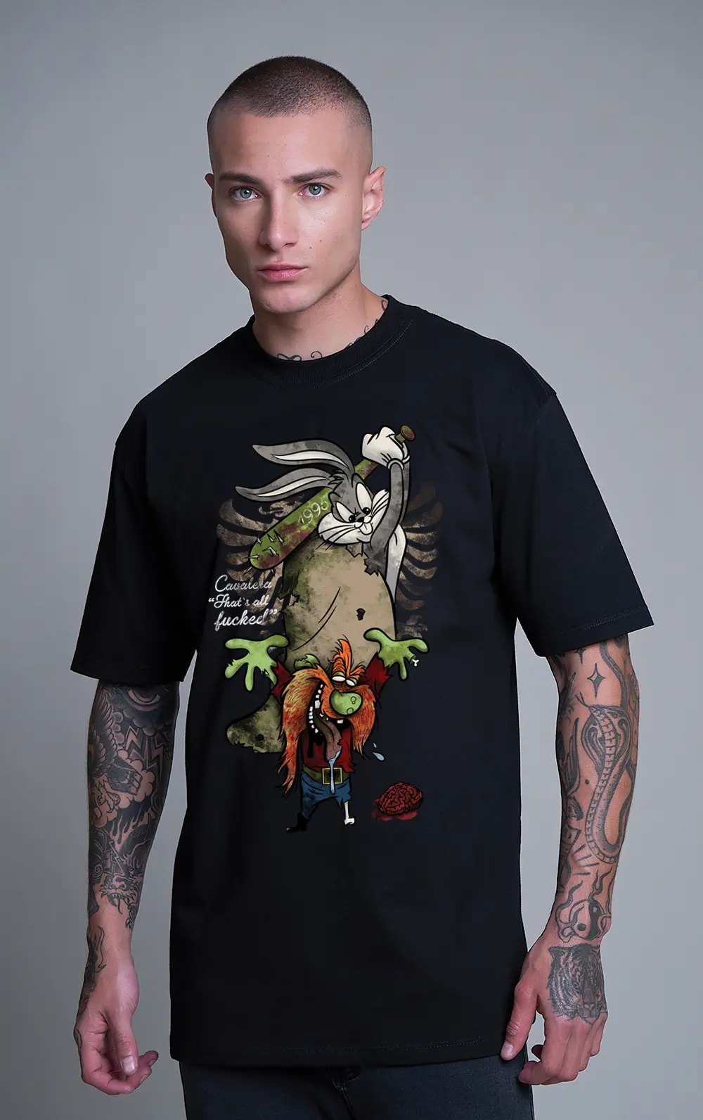 T-SHIRT CAVALERA STREETWEAR RABBIT REBEL