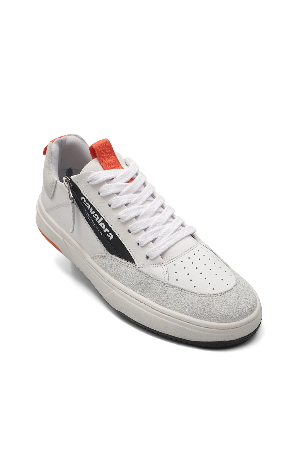 Tênis Cavalera Masculino Branco e Laranja Break Zip