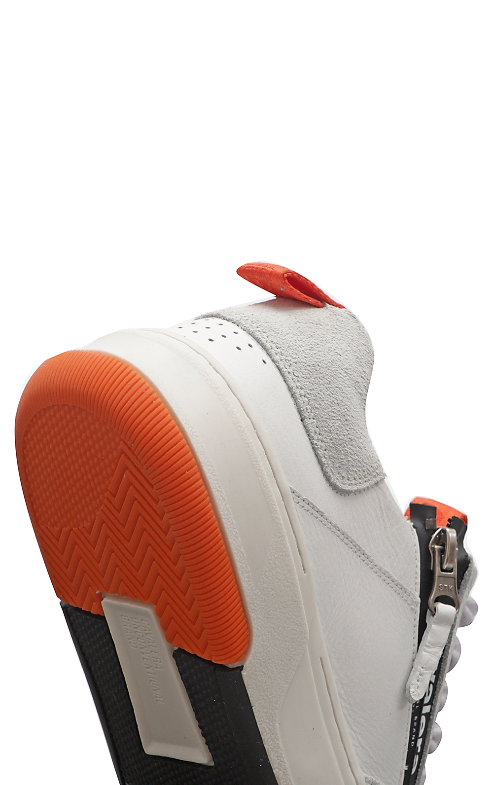 Tênis Cavalera Masculino Branco e Laranja Break Zip